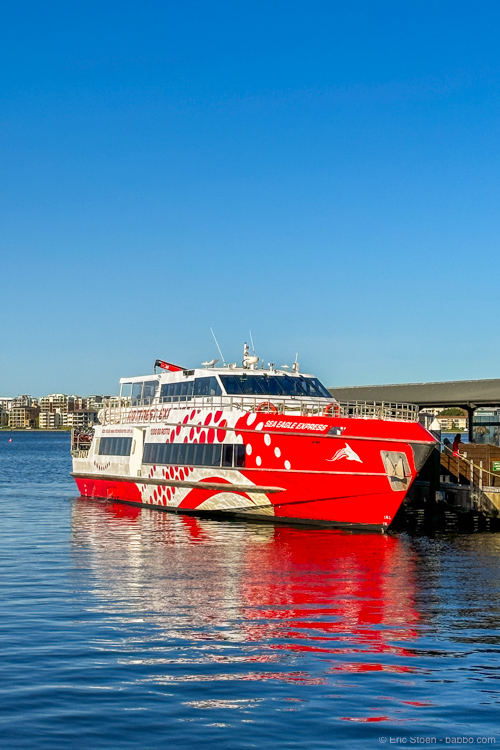 The Seven Continents: The Rottnest Express Ferry at Barrack Jetty