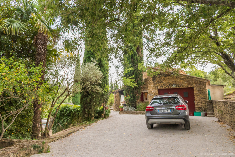 Our rental car in Provence