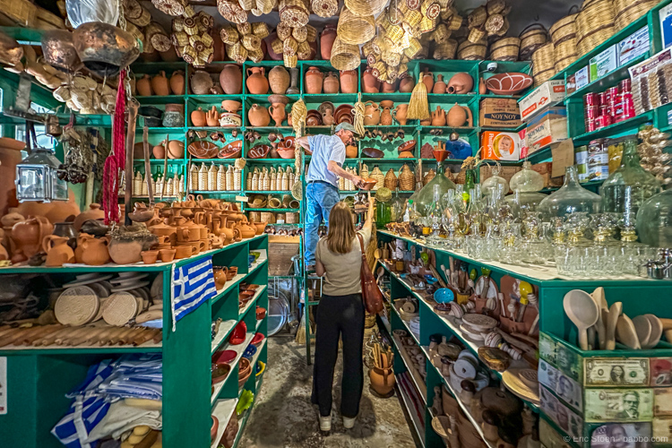 At the Theonas Traditional Shop in Filoti