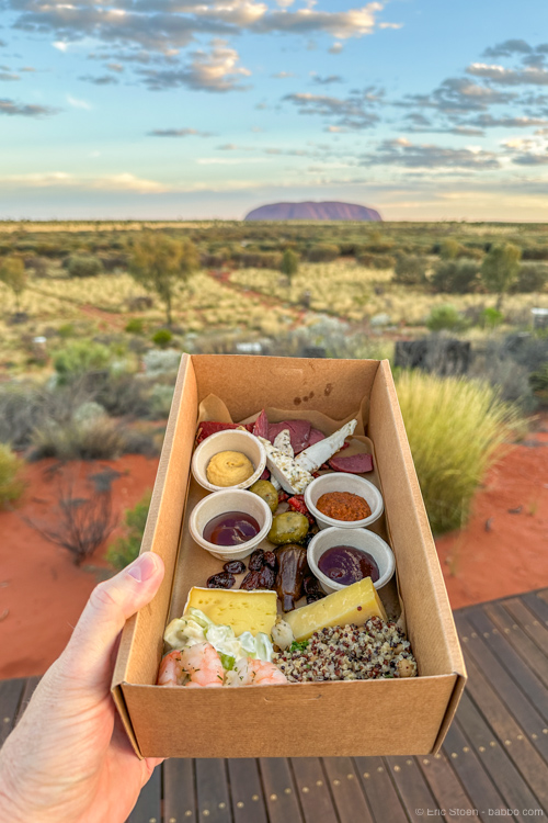 Our gourmet picnic dinners included local meats, cheeses and jams