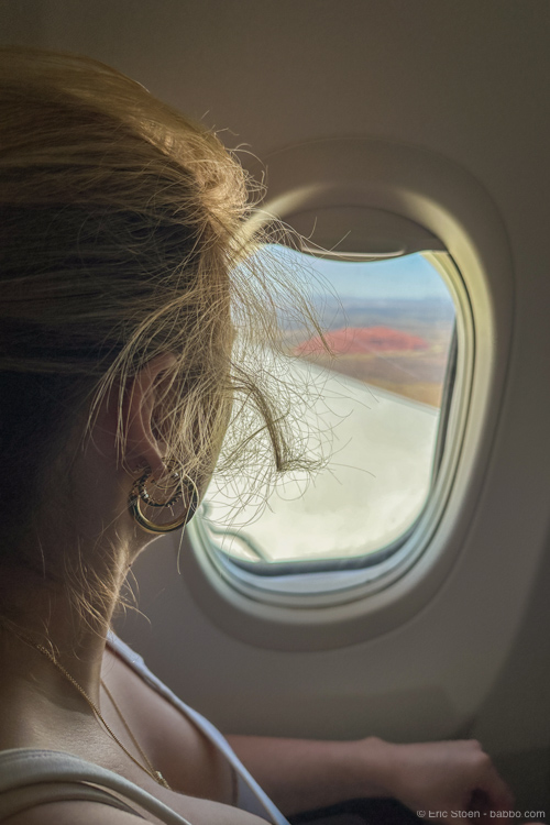 Always sit on the left side of the plane flying into Uluru! 