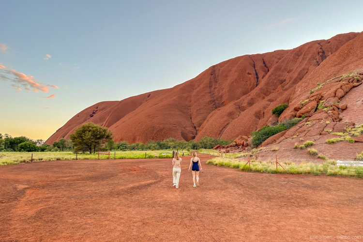 At the start of the Uluru base walk