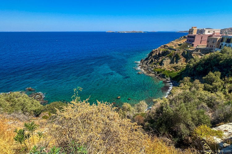 One of the stone swimming beaches, photographed from our hotel