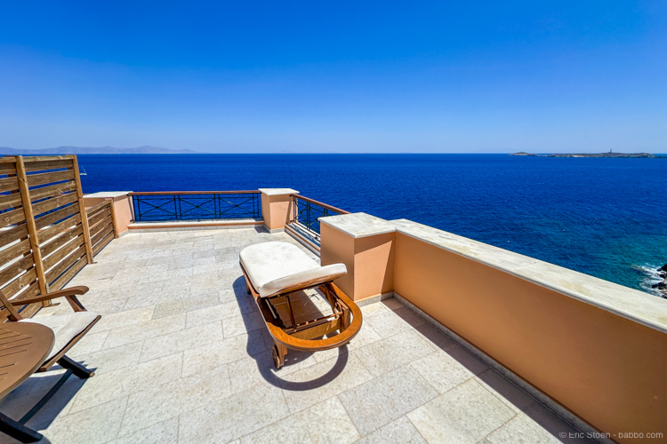 Syros Greece - Our balcony at Arion Boutique Hotel