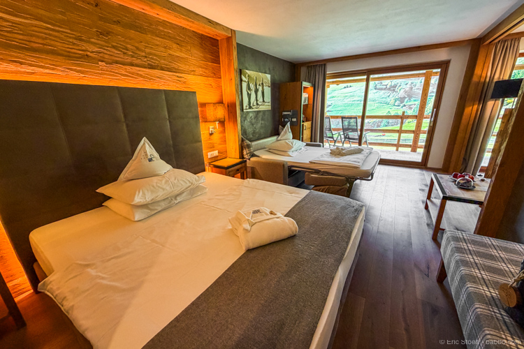 Where to stay in the Dolomites: A family room at Cyprianerhof