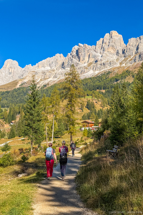 Between Lake Carezza and the chairlift up