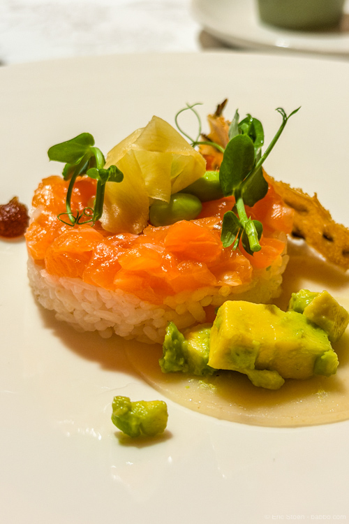 Salmon tartar our second night