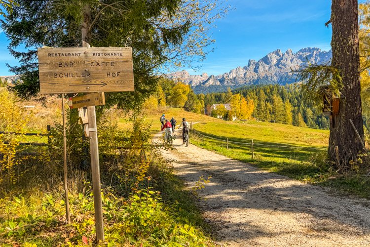 Riding through the Dolomites